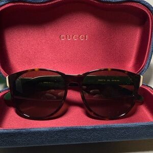 Gucci Green & Brown Tiger Eye Sunglasses 100% Authentic